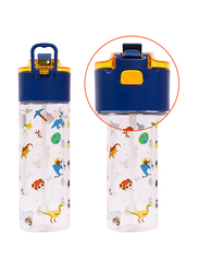 Eazy Kids T-Rex Tritan Water Bottle With Snack Box, 450ml, Blue