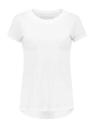 Nooboo Luxe Bamboo Mom T-Shirt for Women, Small, White