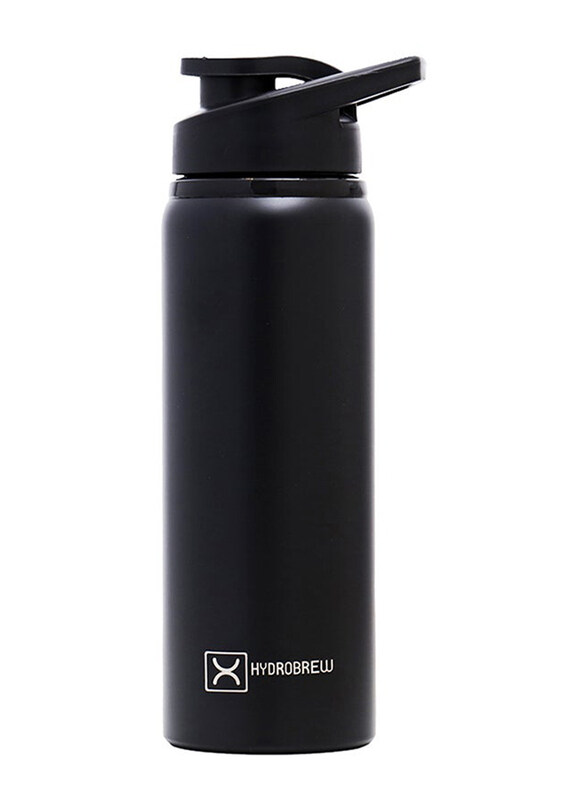 

Hydrobrew 700ml Stainless Steel Sports Water Bottle, Black