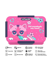 Eazy Kids Lunch Box, Cat, 3+ Years, 850ml, Pink