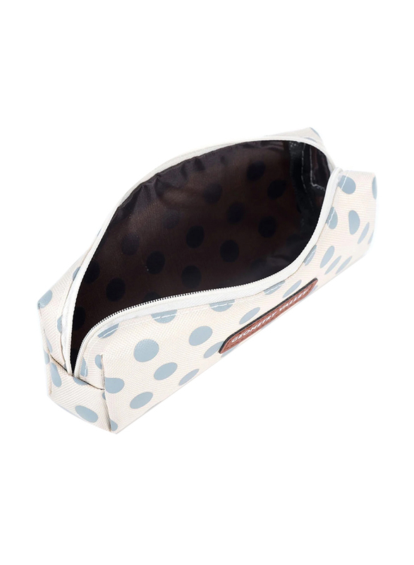 Eazy Kids Pencil Pouch For Unisex, Polka White