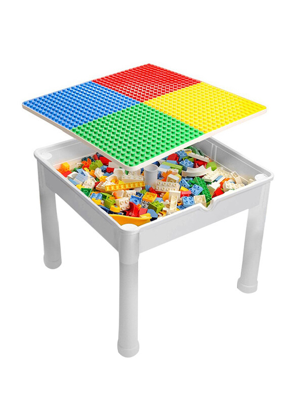 

Little Story 4-In-1 X-Large Activity and Block Table with Blocks, Building Sets, 350 Pieces, Ages 3+