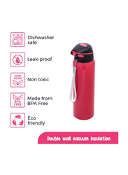 Eazy Kids Insulated School Water Bottle, 500ml, Pink