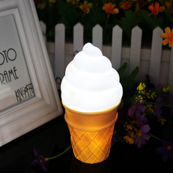 Eazy Kids Ice Cream Shape Lamp Light, White