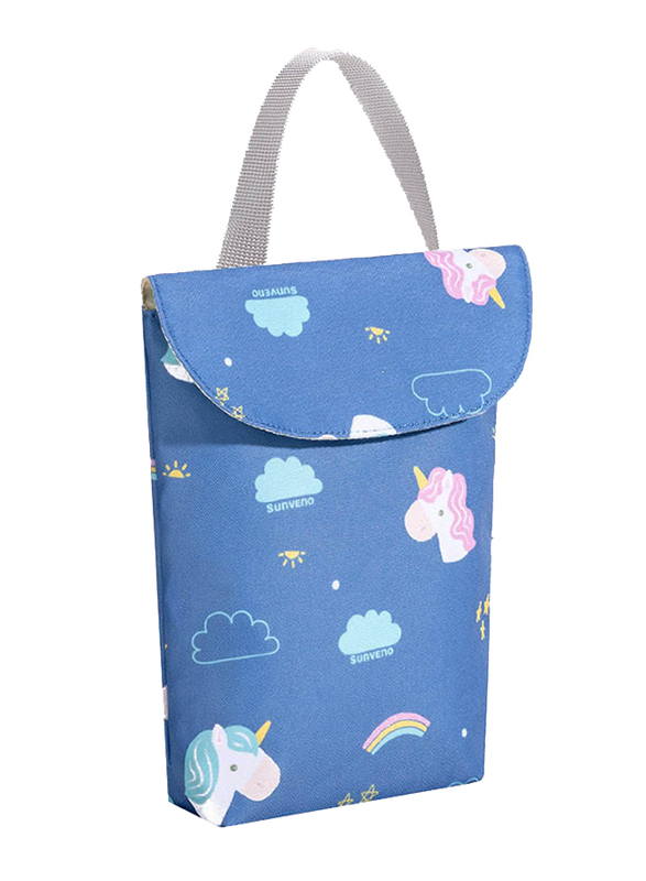 Sunveno Wet & Dry Organizer Diaper Bag, Unicorn Blue