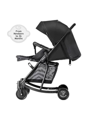 Teknum Stroller with Rocker w/ Red Diaper tote Bag- Black