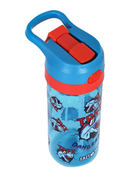 Eazy Kids Tritan Water Bottle with Spray, 420ml, Dino Blue