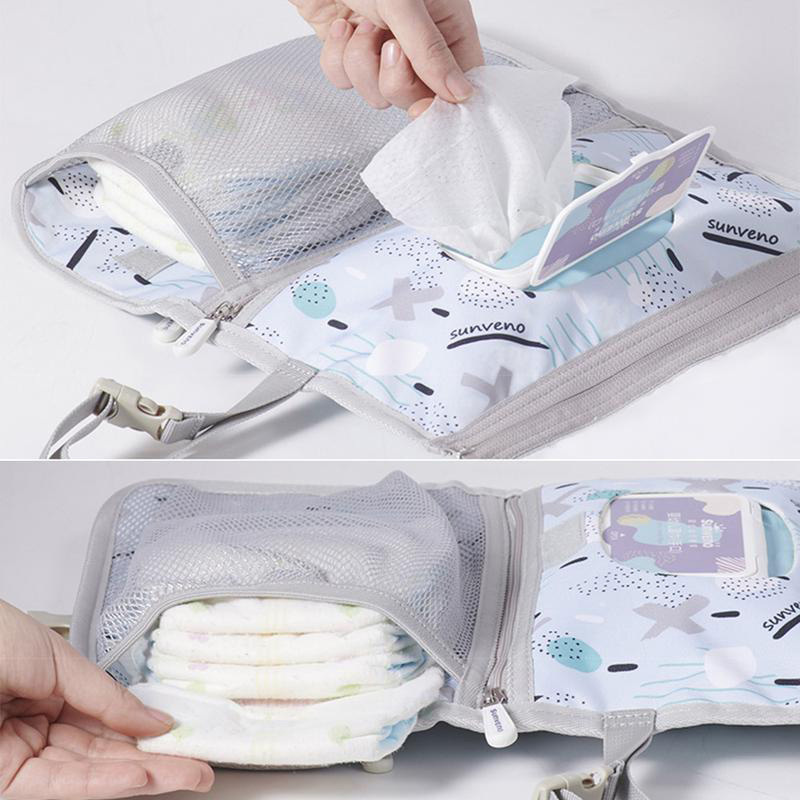 Sunveno Diaper Changing Pad Clutch Kit, Blue