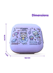 Nova Kids Square Bento Lunch Box, Star/ Sky Purple