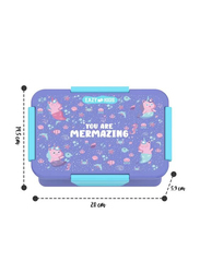 Eazy Kids Lunch Box, Mermaid, 3+ Years, 850ml, Purple