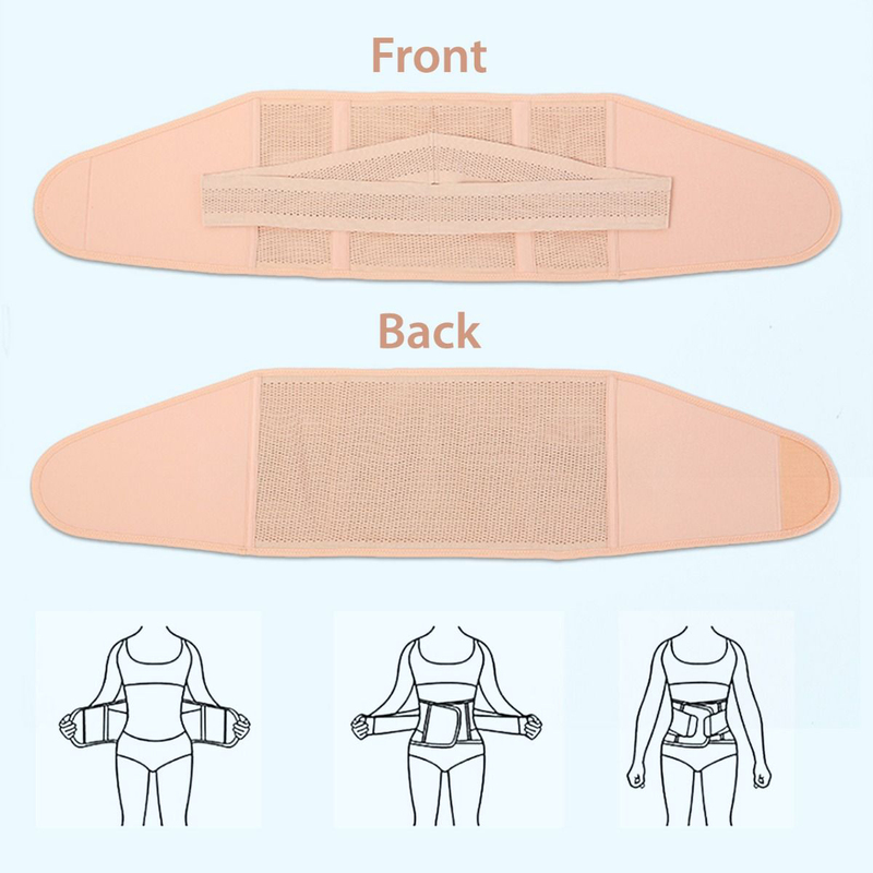 Sunveno Abdominal Support Maternity Cross Grip Belly Wrap, Beige, Medium