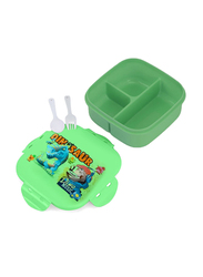 Nova Kids Square Bento Lunch Box, Dino Green