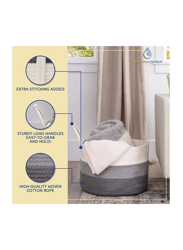 Little Story Multipurpose/Laundry Caddy Basket, Grey