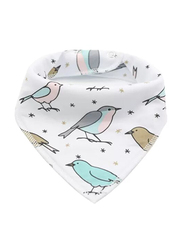 Little Story 4-Piece Bandana Drool Bibs Set, Bird, Multicolour