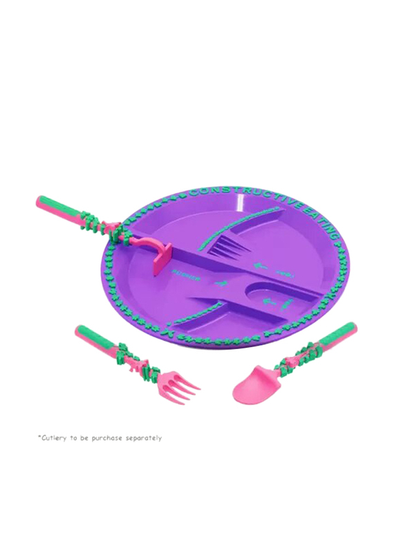 Eazy Kids Eating Plate, Garden Purple