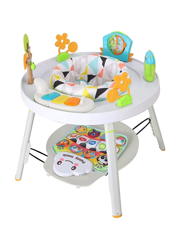 

Teknum 4-IN-1 Activity Jumper with Musical Mat, Detachable Toys & Musical Piano, White