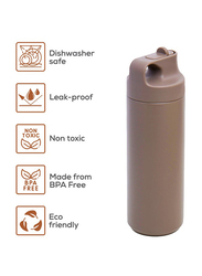 Hydrobrew 550ml Insulated Sports Water Bottle, Khaki