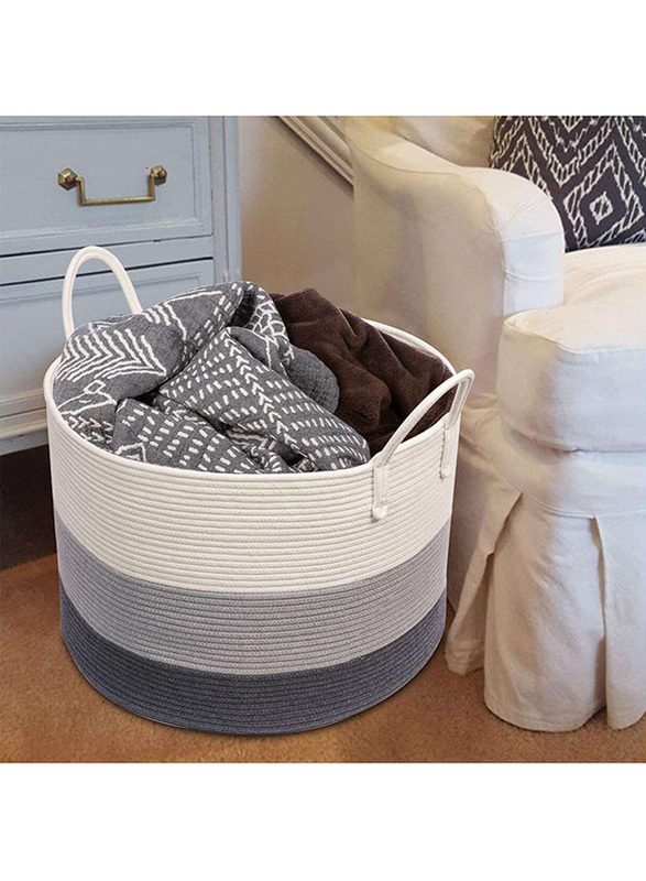 Little Story Multipurpose/Laundry Caddy Basket, Grey