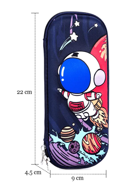 Eazy Kids Astronaut 3D Pencil Case For Unisex, Blue