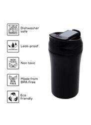 Eazy Kids Double Wall Insulated Tumbler Water Bottle, 400ml, Black