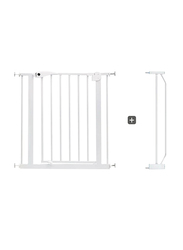 Baby Safe Metal Safety Gate with 10cm Extension, White