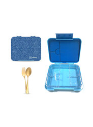 Hydrobrew 6 & 4 Convertible Bento Lunch Box, Glitter Blue