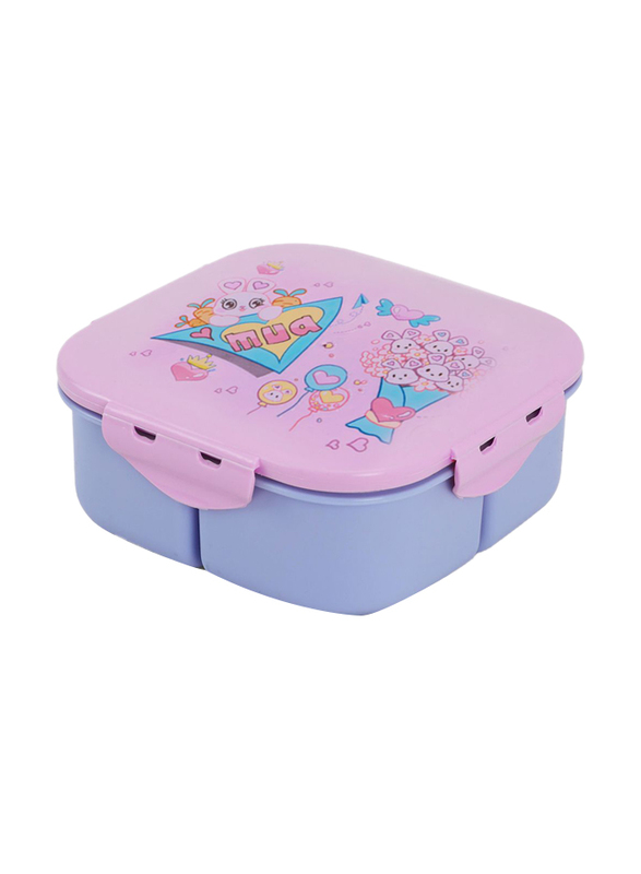 Nova Kids Square Bento Lunch Box, Love Pink