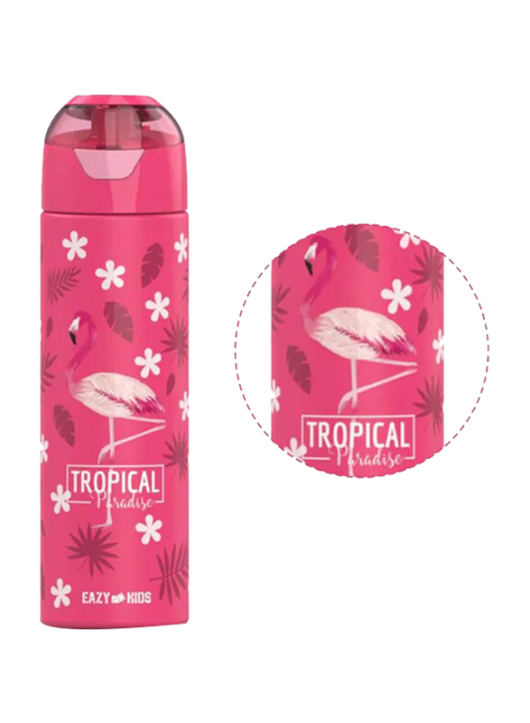 Eazy Kids Insulated Stainless Steel Water Bottle With Spray, 640ml, Tropical Pink