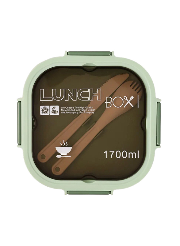 Eazy Kids Lunch Box, 3+ Years, 1700ml, Green