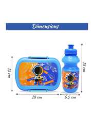 Eazy Kids Astronaut Lunch Box & Water Bottle Set for Kids, 2 Pieces, Blue