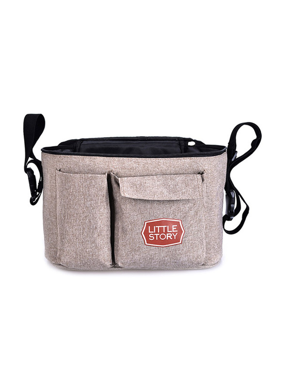 Little Story Stroller Organizer Travel Bag, Light Grey