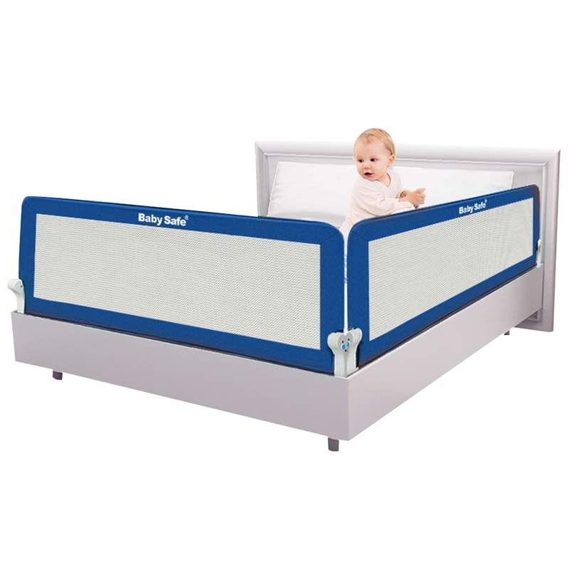 Baby Safe Safety Bed Rail, 120x42 cm, Blue