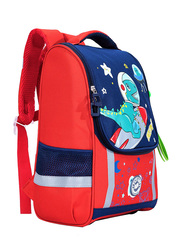 Eazy Kids Dino in Space School Bag, Red