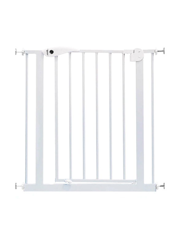 Baby Safe Metal Safety Gate with 20cm x 2 Extension, White