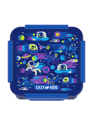 Eazy Kids Astronauts Lunch Box Set And Tritan Carry Handle Water Bottle, 420ml, Blue