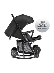 Teknum Stroller with Rocker w/ Red Diaper tote Bag- Black