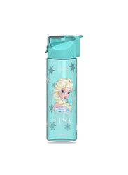 Eazy Kids Disney Frozen Princess Elsa 2-in-1 Tritan Water Bottle for Kids, 650ml, Green