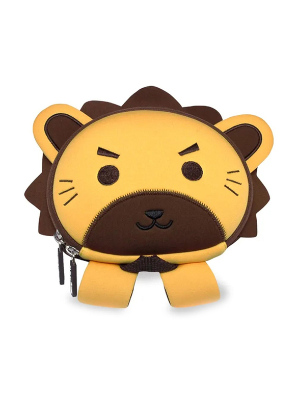 Nohoo Large Lion Pre School 3D Bag, Yellow