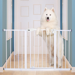 Baby Safe Metal Safety Gate with 30 cm + 45 cm Extension, White