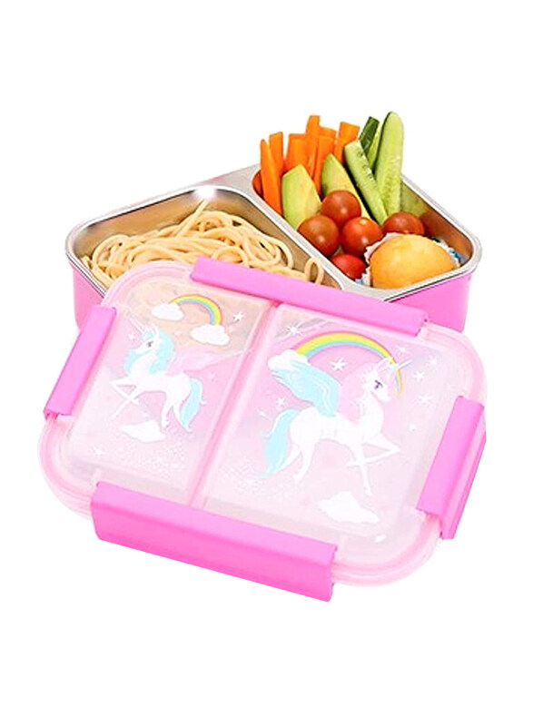 

Eazy Kids Steel Bento Insulated Lunch Box For Unisex, Pink