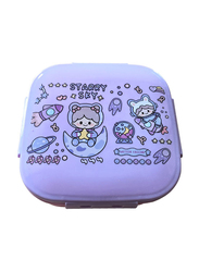 Nova Kids Square Bento Lunch Box, Star/ Sky Purple