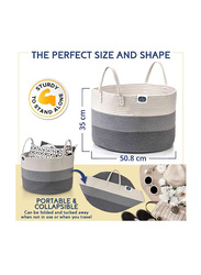 Little Story Multipurpose/Laundry Caddy Basket, Grey