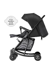 Teknum Stroller With Rocker with Green Diaper Tote Bag, Black