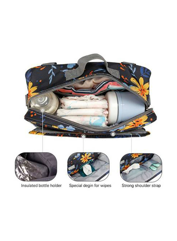 Little Story Diaper Changing Clutch Kit for Baby, Floret Grey