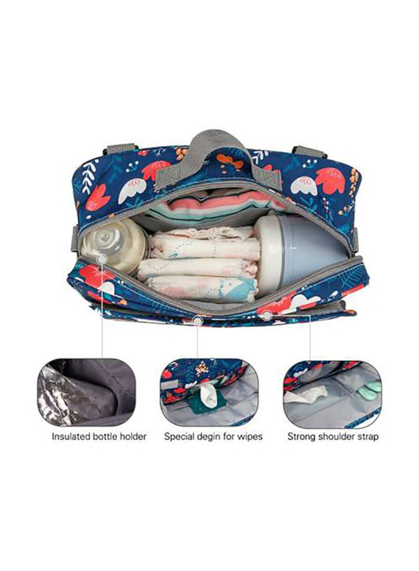 Little Story Diaper Changing Clutch Kit for Baby, Floret Blue