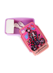 Nova Kids Bento Lunch Box with Spoon & Fork, Motorbike Pink