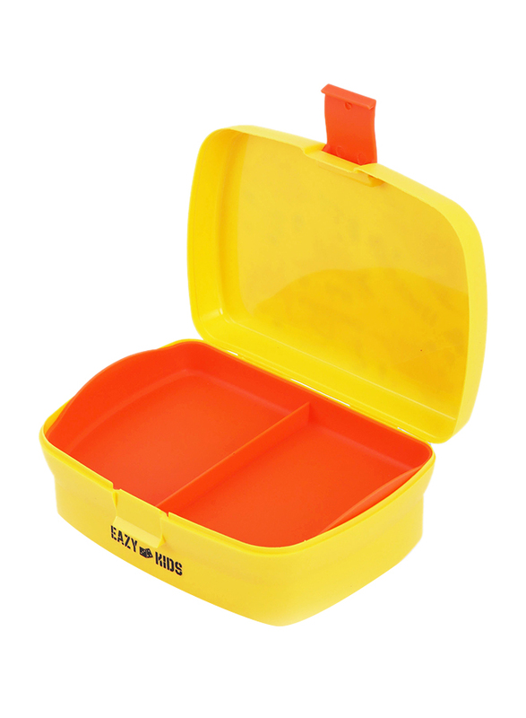 Eazy Kids Dino Bento Lunch Box, 850ml, 3+ Years, Yellow