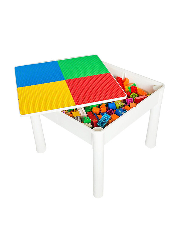 

Little Story 4-In-1 Large Activity and Block Table with Blocks, Building Sets, 50 Pieces, Ages 3+