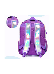 Eazy Kids 18-inch Girl Power School Bag Lunch Bag Pencil Case Set of 3, Purple