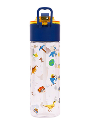 Eazy Kids T-Rex Tritan Water Bottle With Snack Box, 450ml, Blue